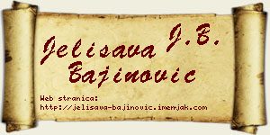 Jelisava Bajinović vizit kartica